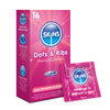 SKINS Dots & Ribs premium condoms packaging on a white background