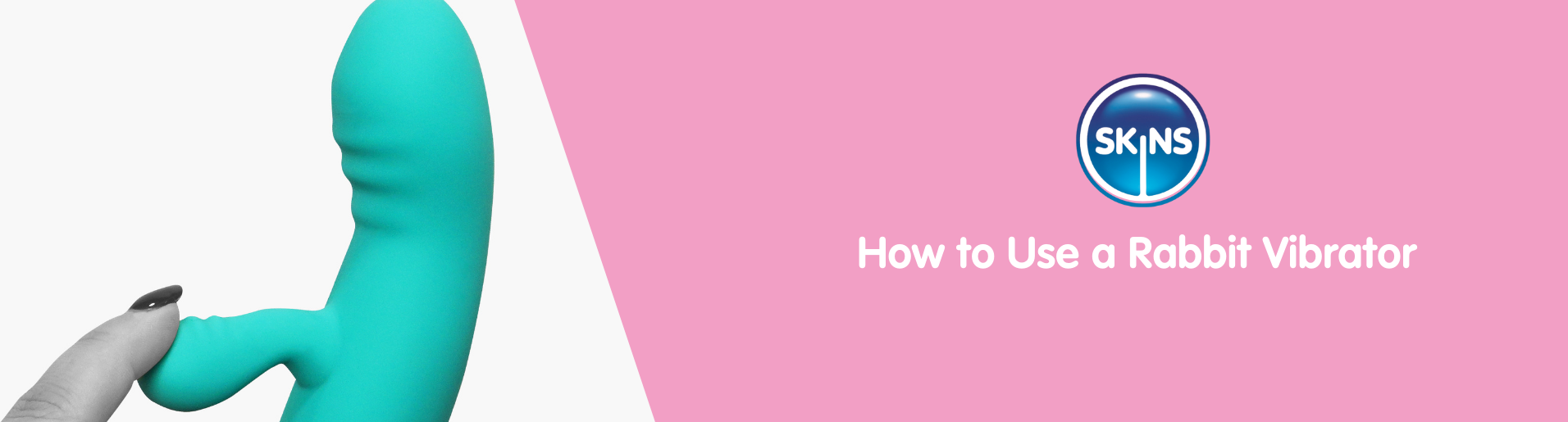 woman holding a skins touch rabbit vibrator sex toy