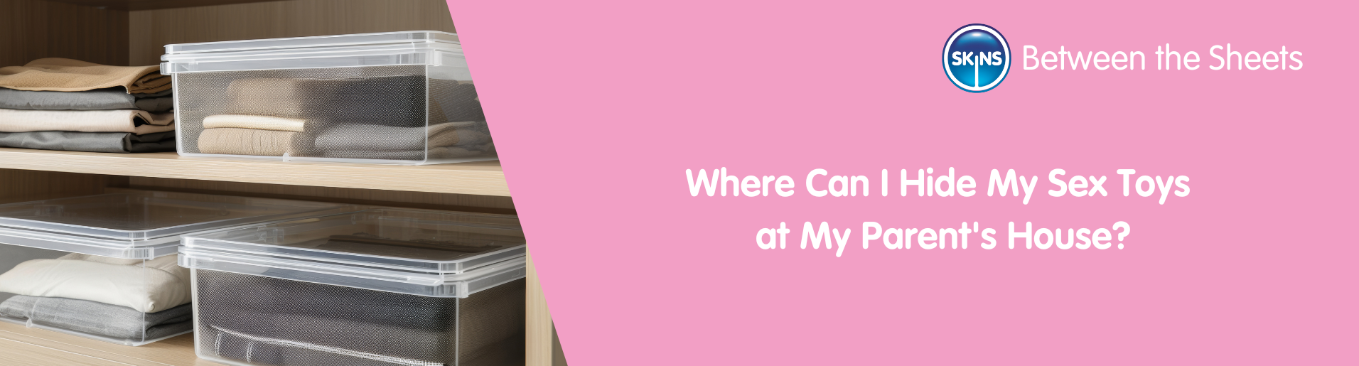 Image of storage boxes in a bedroom