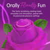 A close up shot of the vibration motion for the Skins Twirlz rose toy