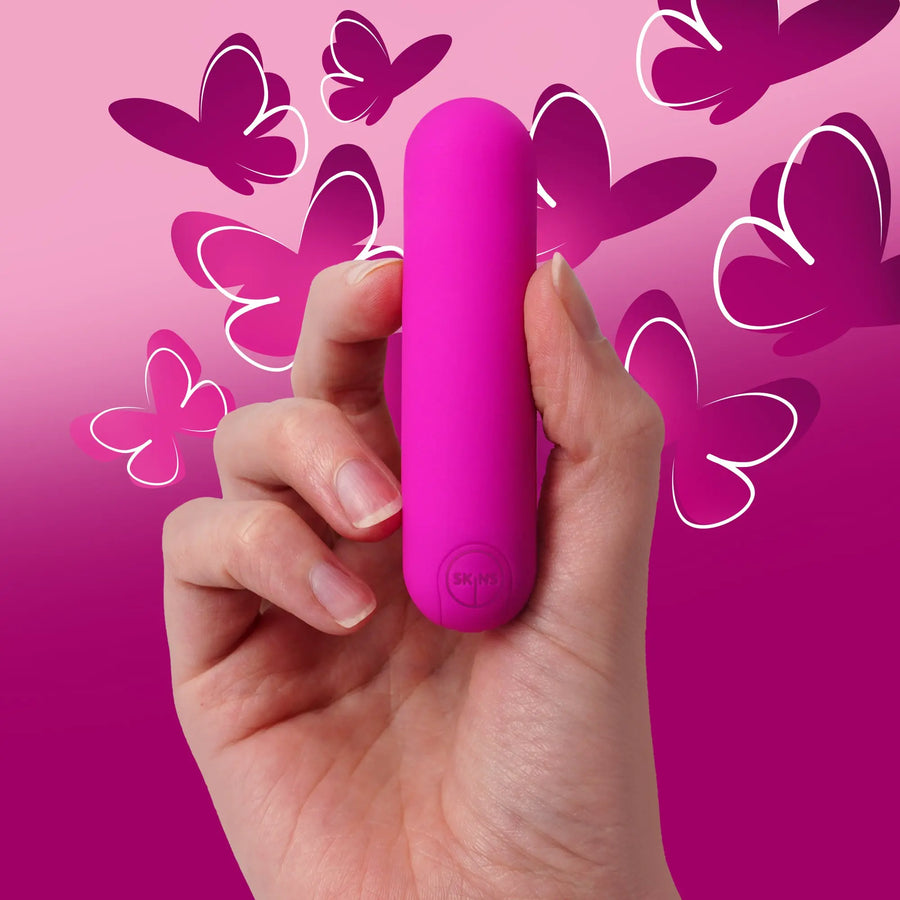 Skins Super Excite Rechargeable Pink Bullet Skins Sexual Health