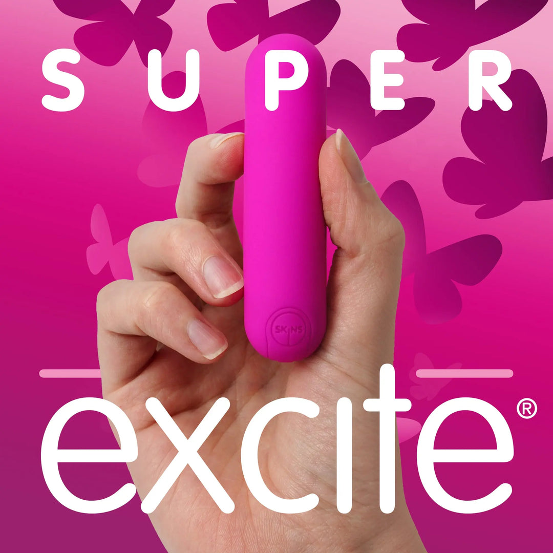 Skins Super Excite Rechargeable Pink Bullet Skins Sexual Health