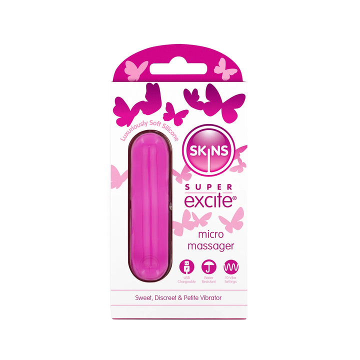 Skins Super Excite Rechargeable Pink Bullet Skins Sexual Health