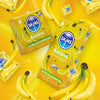 SKINS Banana condoms packaging with bananas on a yellow background