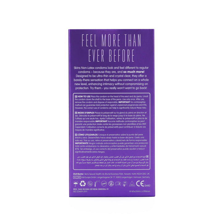 Non-Latex XL Condoms Skins Sexual Health