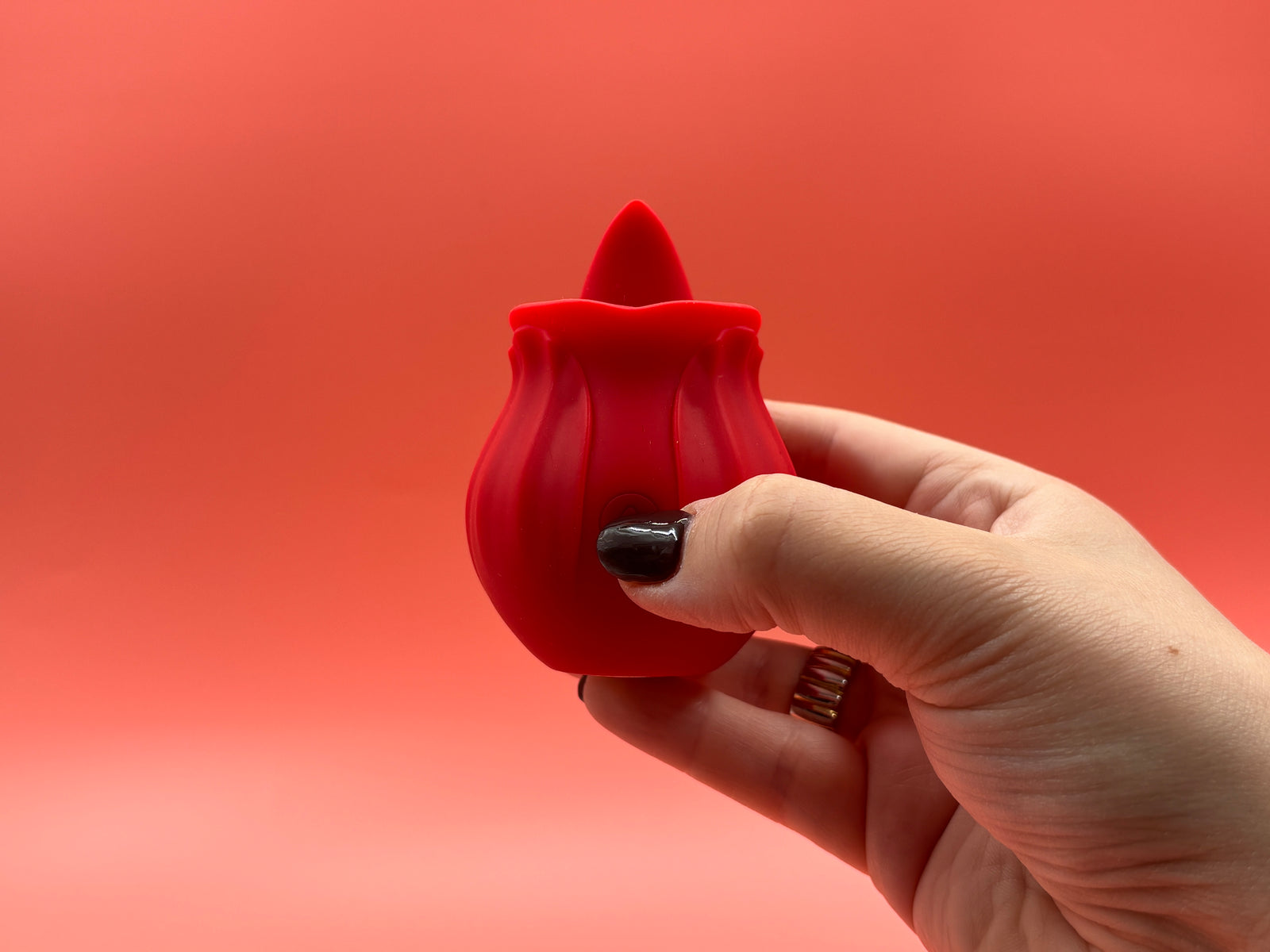 Pressing and holding the rose lix to turn on