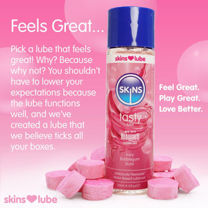 Skins Bubblegum Water Based Lubricant 4.4 fl oz (130ml) - Skins Sexual Health