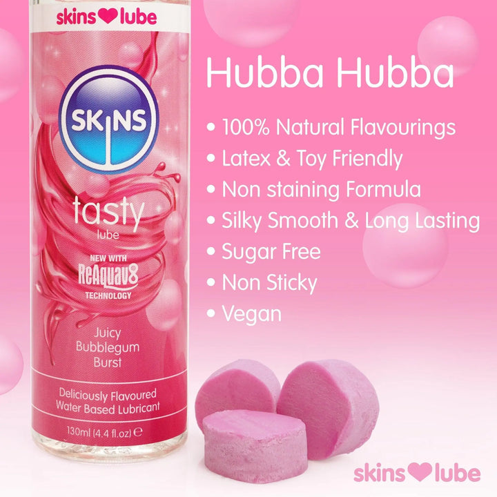 Skins Bubblegum Water Based Lubricant 4.4 fl oz (130ml) - Skins Sexual Health