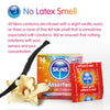 The title "No Latex Smell" and underneath an explanation of the vanilla scent of Skins Condoms. Underneath this a box of 16 Assorted Condoms, a condom foil and a fresh vanilla pod. 